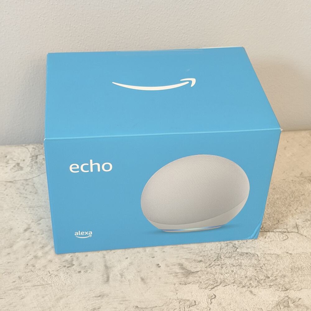 NEW Amazon Echo 4th Gen Smart Speaker Model #L4S3RE Premium Sound Glacier White